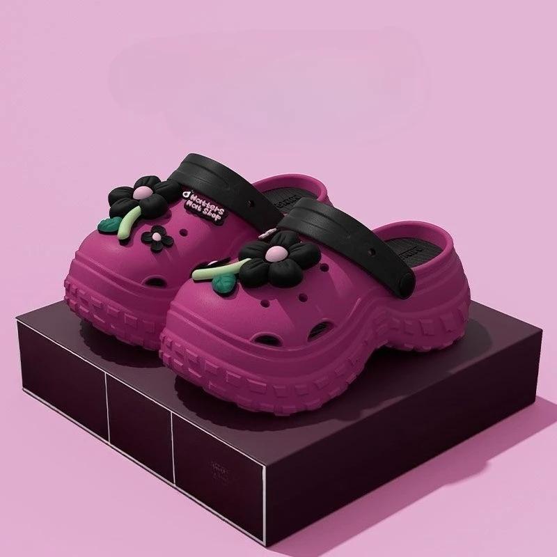 Fashion Slides Height Outside Sandals Korea Style Woman Slippers Non Slip Clappers Summer Footwear Top Designs New 39 Shoes for Women
