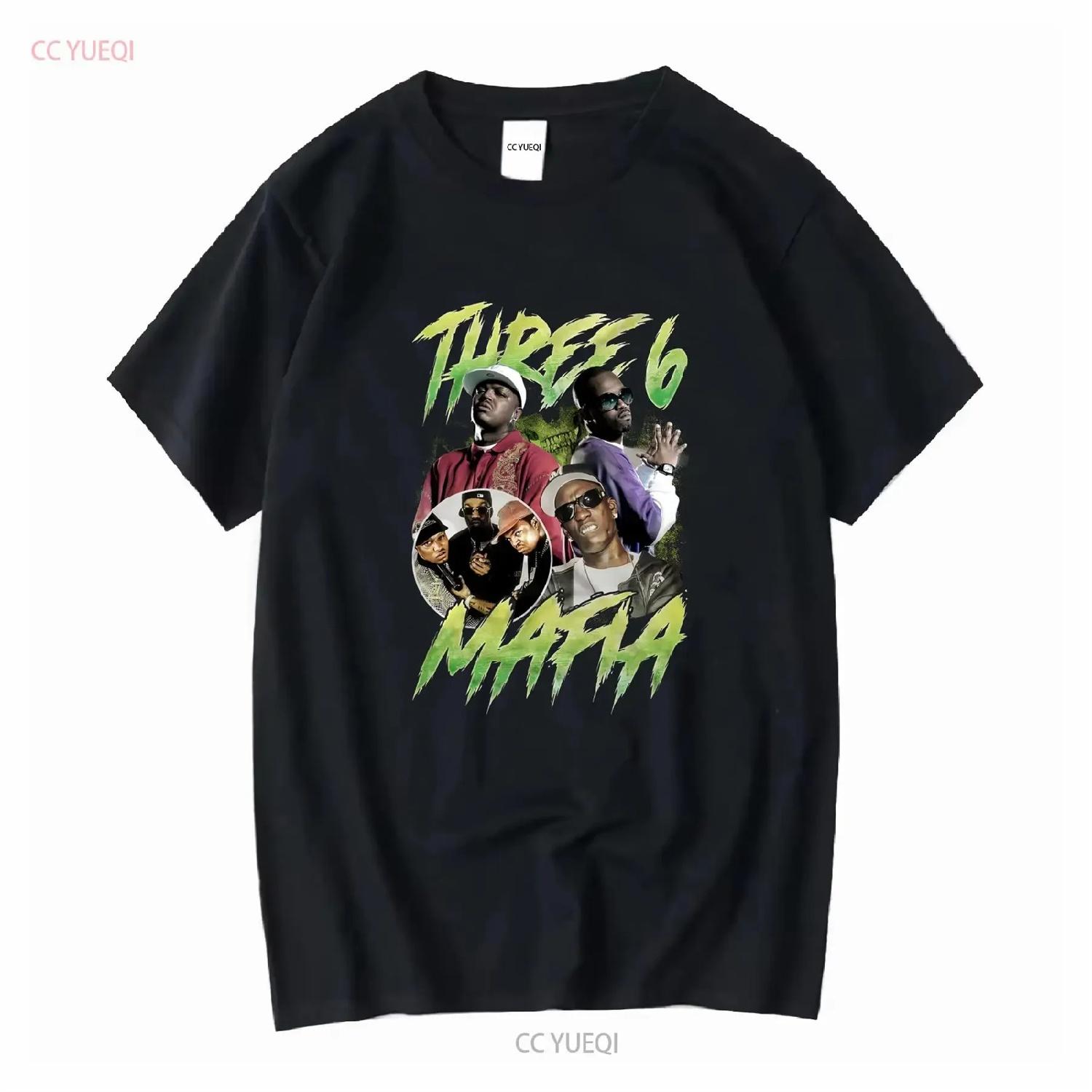 

Three 6 Mafia Vintage Style T shirt long or short sleeves vintage Washed fashion Comfortable graphic Stretched designer clothes XXXXXL