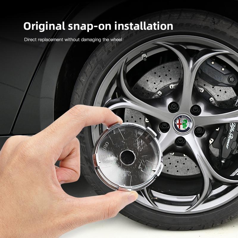 Autostickers Voor Alfa Romeo 4 stuks 60 mm Wielnaafdop Naafkap Badge Embleem Sticker Voor Alfa Romeo 4C 159 166 Spider Giulia 15