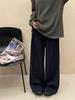 Women's Spring High Waist Drawstring Wide Leg Trousers - Plus Size Korean Style