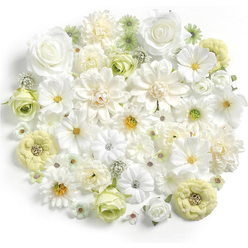 Mix Rose Artificial Flowers Heads Silk Fake Flowers for Home Room Decor Garden Wedding Decoration Wreath Garlands Gift Accessory