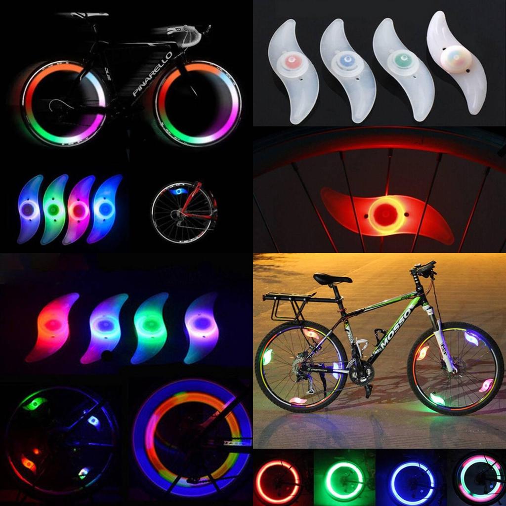 Lebendige Fahrradspeichenlichter für Mountainbikes Buntes ABS-Material mit Dauerlicht- und Blinkmodi