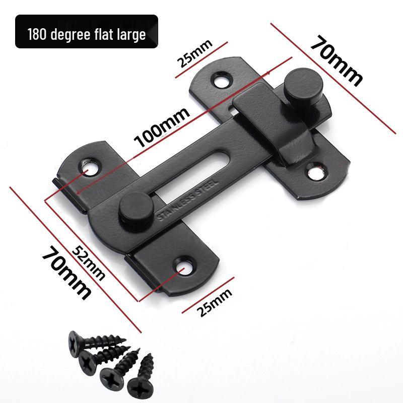 Stainless Steel 90° Right Angle Door Latch: Anti-Theft Sliding Bolt Lock