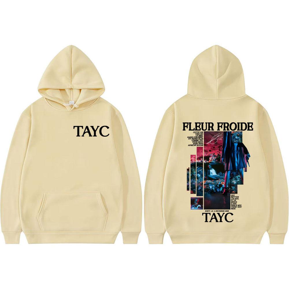 Rapper Tayc Fleur Froide Felpe Grafiche Album Uomo Donna Moda Gotica Retrò Felpa Musica Pop Maschile Casual Felpe con Cappuccio Oversize