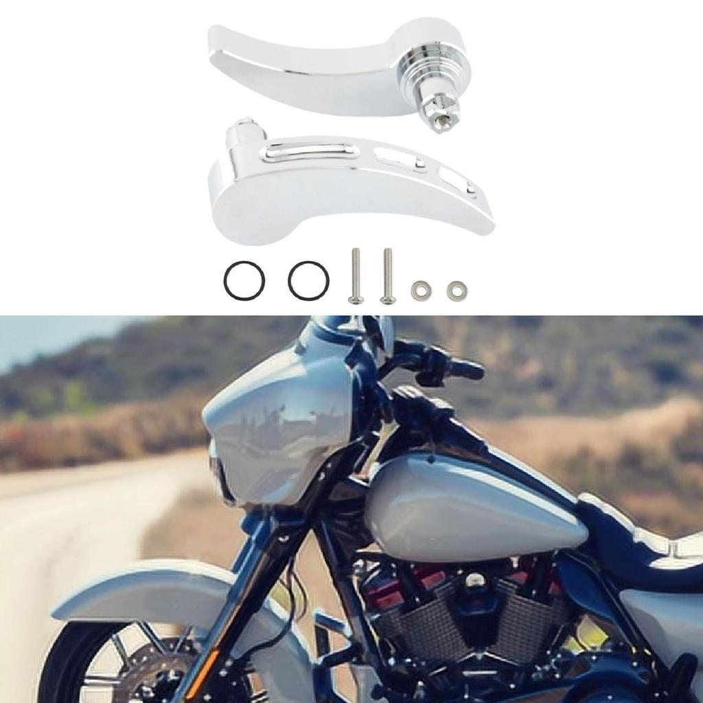 Saddlebag Latch Kit Parts for Touring Models Ultra Limited Street Glide Silver
