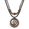 Collana in Pelle da Donna Stile Bohemien - Gioiello con Ciondolo Vintage Fatto a Mano