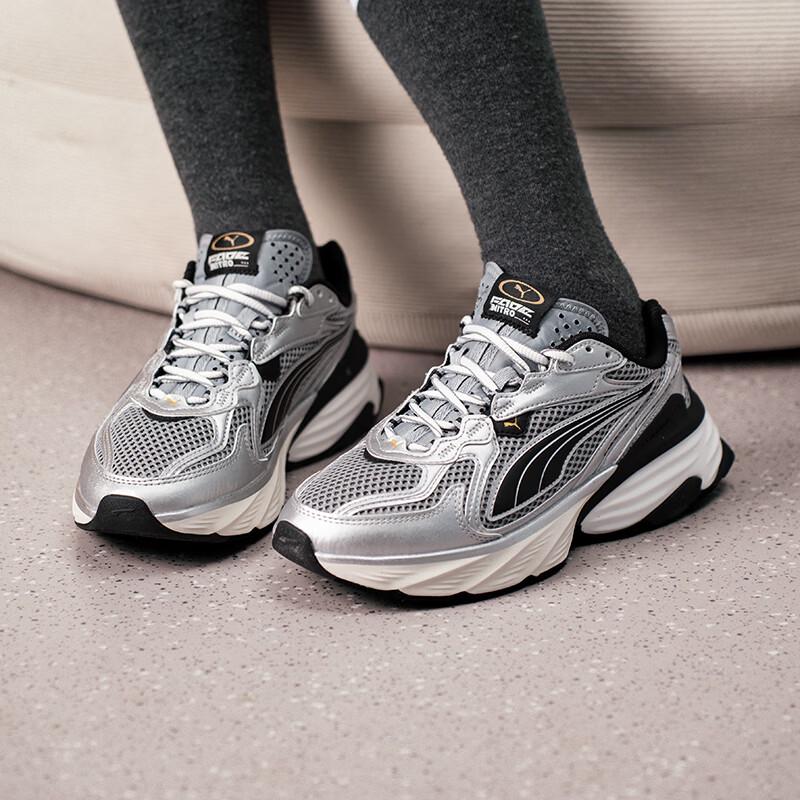 PUMA Unisex Fade Nitro LS Lifestyle Shoes UK 8.5 серебряный