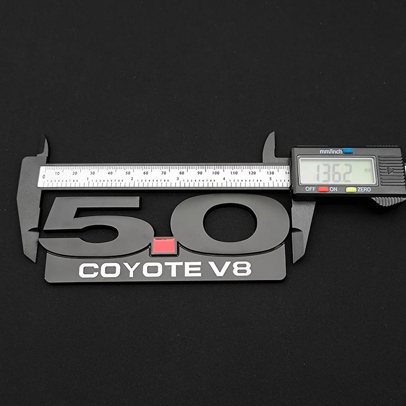 BLFE6 3D Metal Car Sticker Logo 5.0 COYOTE V8 Grille Front Badge Rear Trunk Emblem Decals For Ford Mustang GT Falcon Torino Fairlane