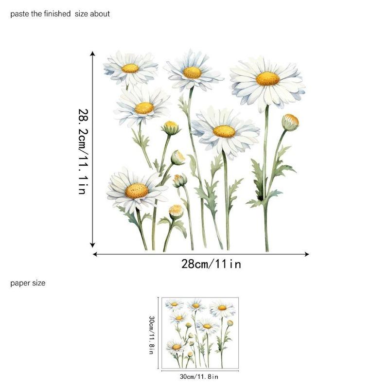 Dwustronna kolorowa naklejka ścienna z motylem i kwiatami, elektrostatyczna pasta do szyb okiennych, widoczna dekoracyjna naklejka ścienna