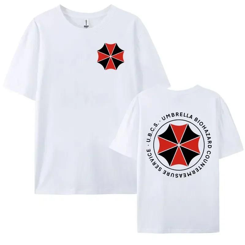 

Нова модна вінтажна футболка з принтом Umbrella Corporation Corp, натхненна Resident Evil, для жінок та чоловіків, чорна, повсякденна, бавовняна M білий