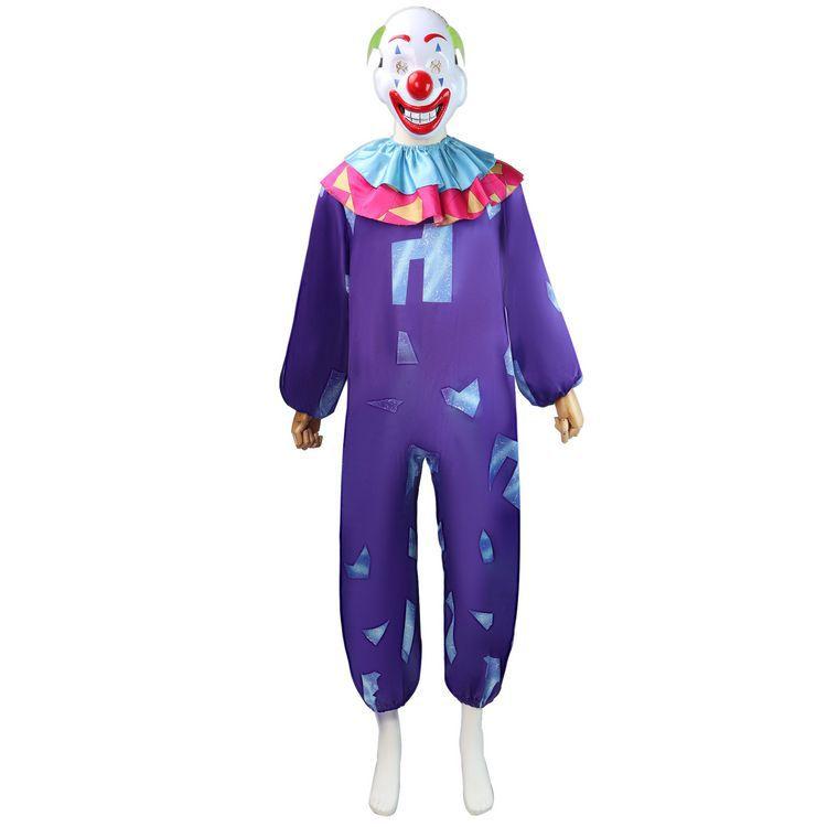 Clown Halloween Cosplay Costumes Party Funky Onesies Cosplay Props Horror Movie Stephen King's It Clothes Mask