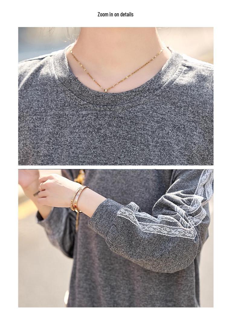 2025 Trening Casual cu Dantelă Patchwork: Set elegant din două piese pentru un look tineresc