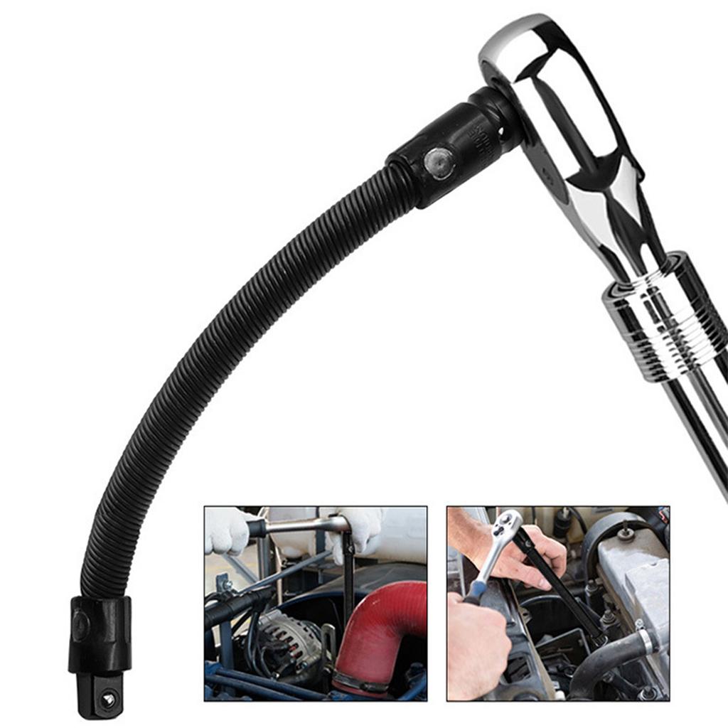 Electric Wrench Sleeve Socket Extension Tool Universal Rod Bendable Flexible Shaft Hose Shaft Connection Metal Link