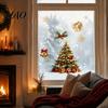 Christmas Party Supplies Window Cling, Santa/Snowman/House/ Tree Patterns Print, Waterproof Glass Clings PVC Decorative Static Sticker for Doors