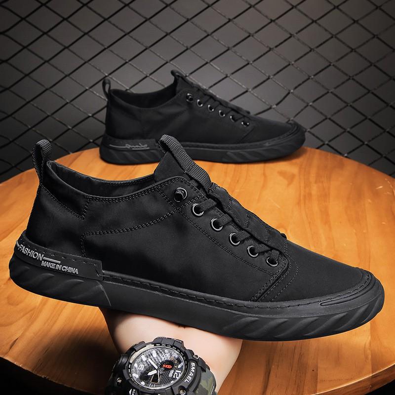 Mens Breathable Ice Silk Canvas Sneakers Low-Top Casual Shoes Comfort Flat Sole