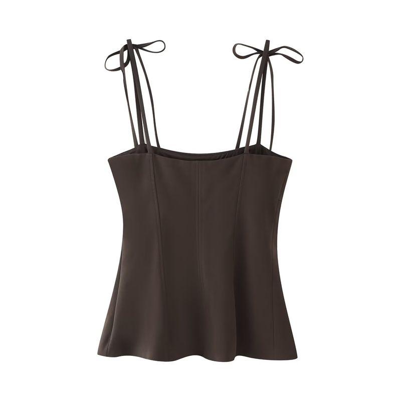 Araltay New Arrival Fashion Style Women's Clothing Fashion All-Match Minimalist Bowknot Decoration Stretch Tops 4661022700