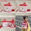 Hello Kitty Cat Pattern Transparent Kids Backpack With Breathable Pu Material For Kindergarten Children