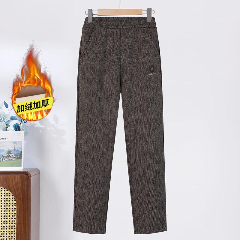 

Women s Plus Fleece Embroidered Winter Straight-Leg Casual Pants 3XL