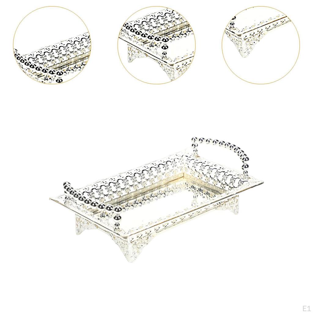 Dekoratives Tablett zum Servieren von Snacks und Aufbewahren von Make-up im Haushalt