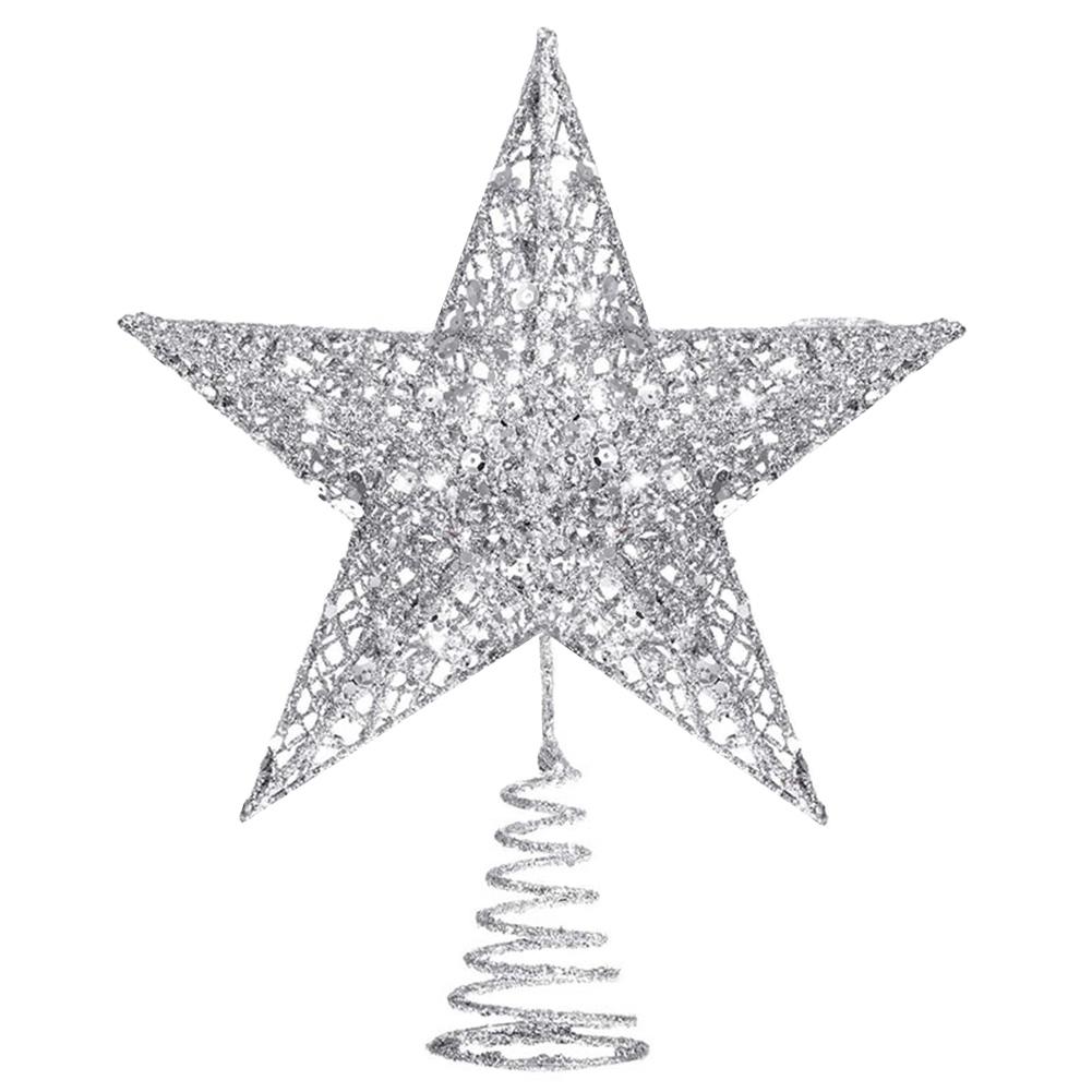 

1pc Christmas Tree Topper Star, Xmas Tree Topper Star Glitter Christmas Tree-top Star Ornaments for Xmas Tree New Year Decor