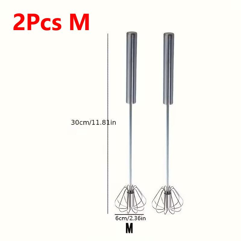 Hand Pressure Egg Beater Rotating Semi-Automatic Mixer Coffee Milk Mixing Egg Beater Balloon Wire Whisk Egg Kitchen Baking Cooking Tools