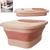 Your Piese Footbath Bucket with with Smartphone Lid, Foldable, Stand, Portable, Space-Saving (Pink)