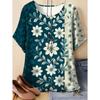 Fashionable loose women's T-shirt, printed casual women's top, summer clothing