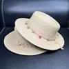 High Quality Summer Vacation Beach Raffia Hat Women's Flat Top Sunshade Sun Hat Fashionable and Versatile