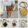 White Shoulder Bag Pu Leather Crossbody Bag Simple Small Square Bag  Outdoor