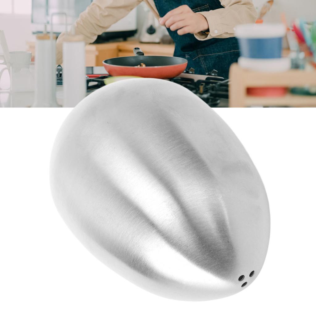 Egg Shaped Spice Jar Multipurpose 3 Holes Leakage Proof Stainless Steel Salt Pepper Dispenser for Kitchen