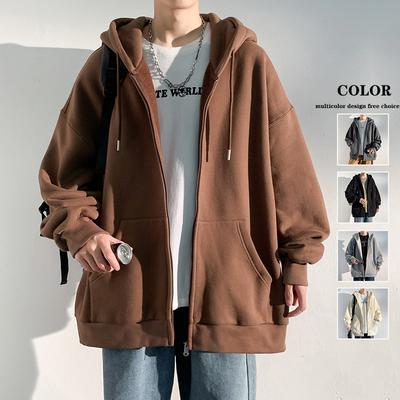 Kapuzenpullover Herren, Neue trendige Herren-Marken-Ins Loose Cardigan Top Integrierte Fleecejacke für Herren