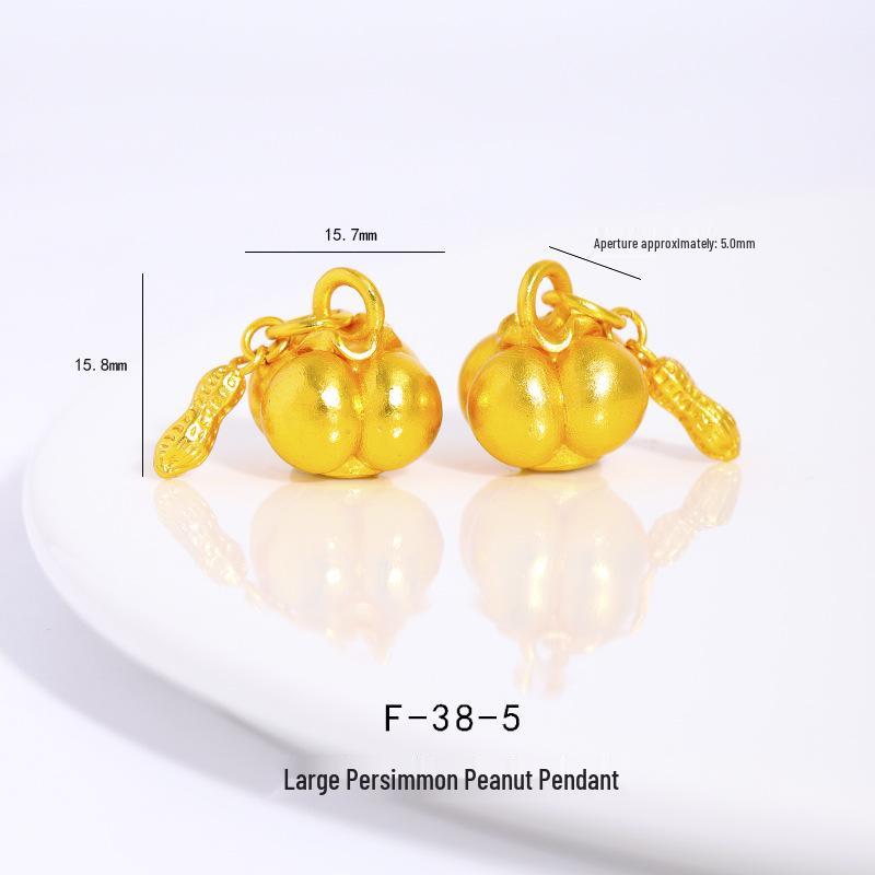 Ancient Sand Gold Pendant: Strong Color Retention, Wealth & Fortune Charm, Retro Bracelet/Necklace Accessory