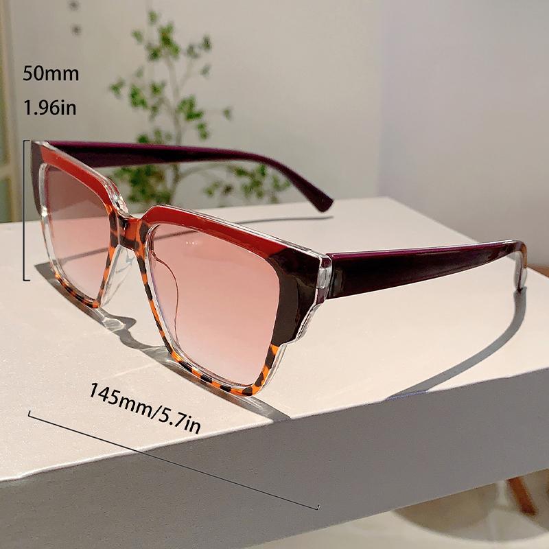 Fashion Leopard Sunglasses Square Trendy Design Women Sun Glasses Oversize Decoration Shades for Travelling Driving