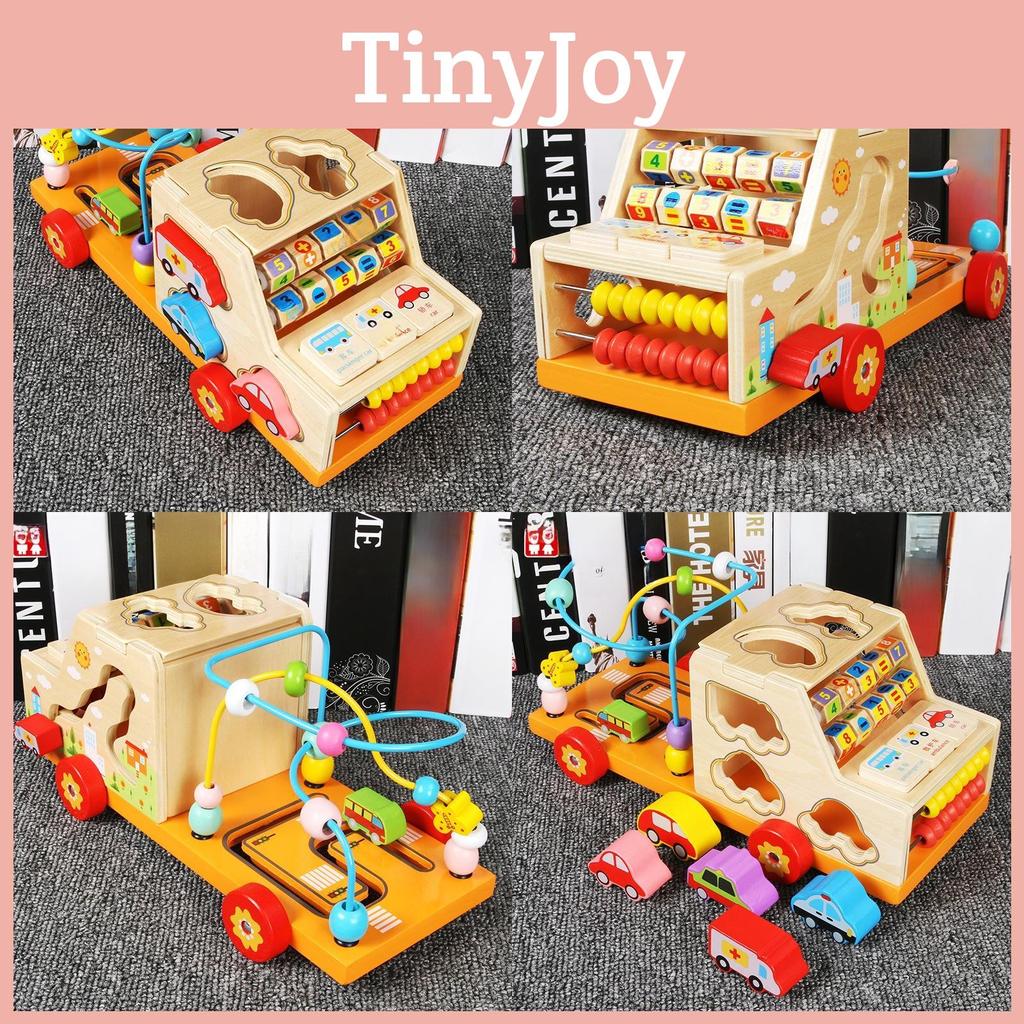 Wooden Kid Educational Learning Car Shape And Pattern Recognition Play Toddler