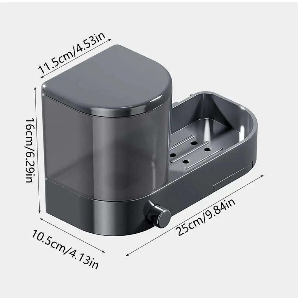 with Sponges Holder Wall Mounted Soap Dispenser Large Capacity Hand Soap Jar  Bathroom
