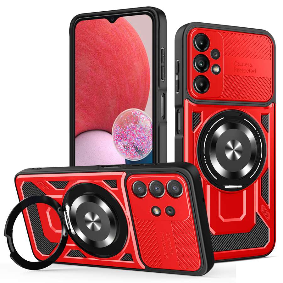 Luxury Shockproof Armor Magnetic Phone Case For Xiaomi Redmi Note 14 13 Pro Samsung Galaxy A33 A15 A35 5G S25 S24 Honor 400 X7D With Metal Ring Cover