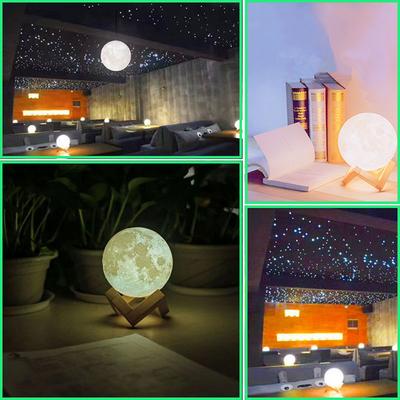 3D LED Moon Lamp Nightlight Fairy Table Bedroom Bedside Cute Kids Night Light for Room Birthday Party Decoration Christmas Gifts