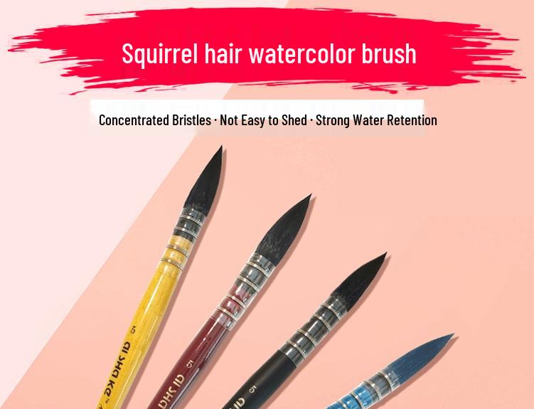 Aishake Imitation Squirrel Hair Watercolor Brush - Red Fat Man Mop, Single Stick, Made with Imported Nylon Hair