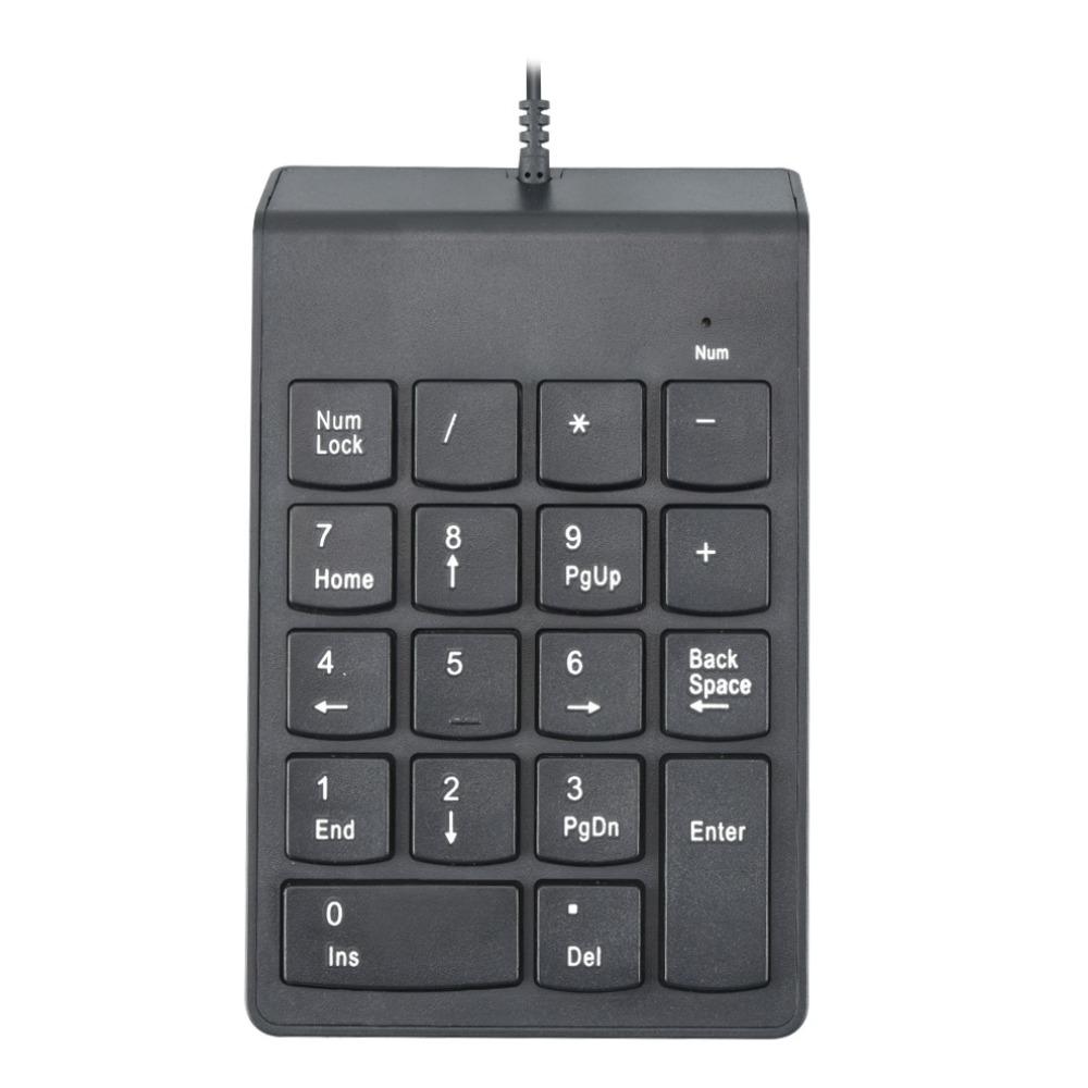 

Portable Wired Numeric Keypad Mini Notebook Keyboard Gift USB Digital Keyboard Office Work чорний