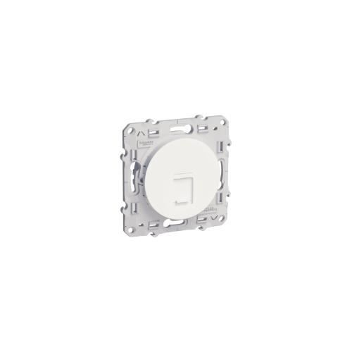 Prise RJ45 Catégorie 6A - Schneider - Odace - Blanc - Fixation par Vis - Intérieur