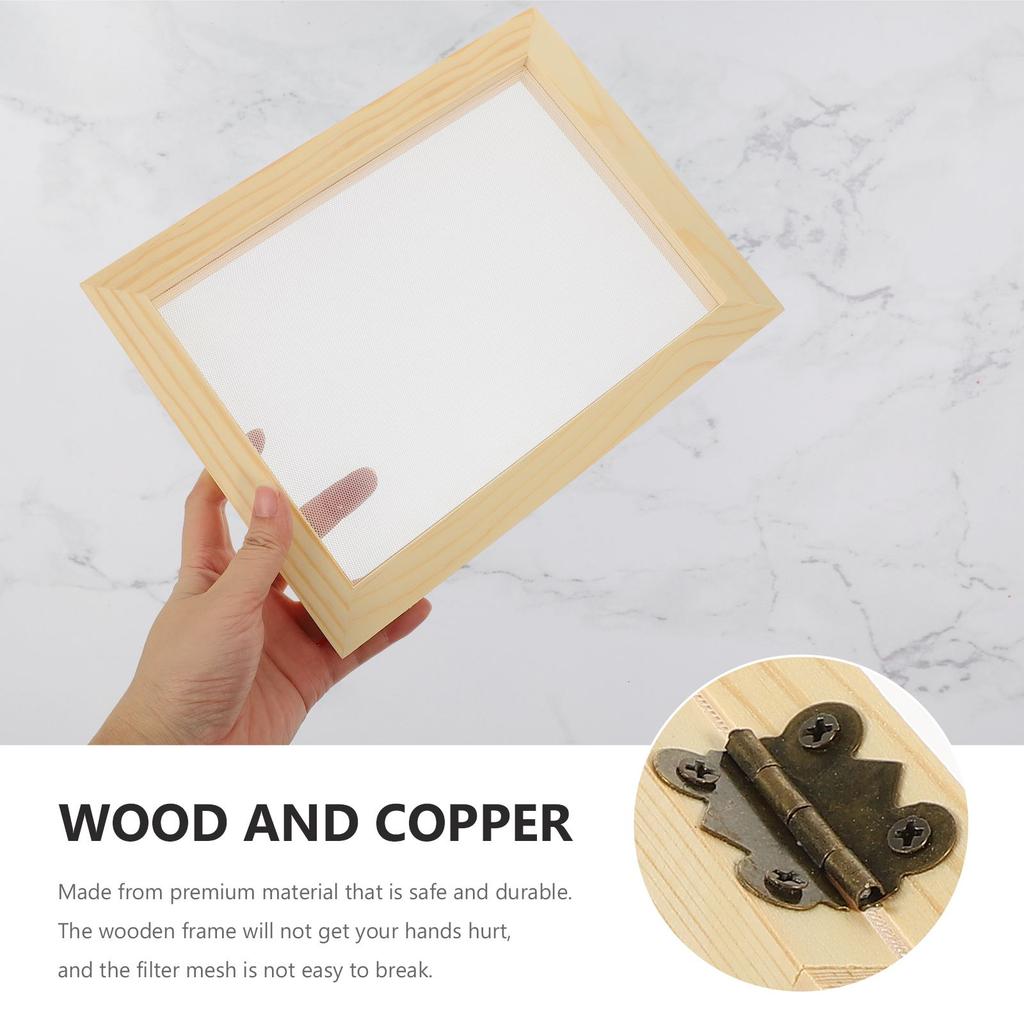 Wooden Mould Papermaking Craft Deckle Printing Toys Paper Making Frame Screen Diy Handmade Kit Kids Mold Tools For Frames Make