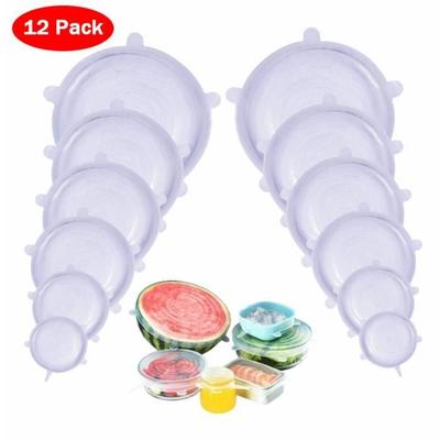 Silicone Lid - 12 PCS - Stretchable - Flexible - Reusable