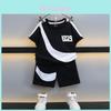 Cool And Comfortable Boys Summer Sports Set Stylish Short Sleeve Outfit For Kids