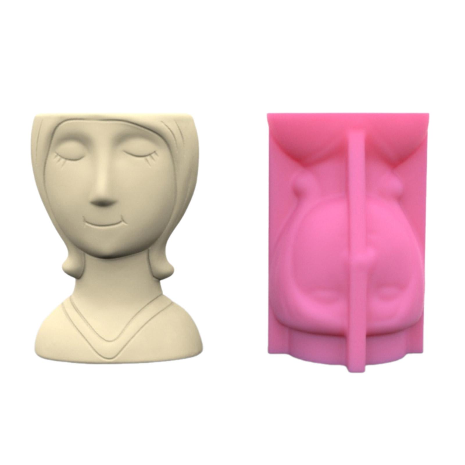 

Силиконовая форма для суккулентных растений с короткими волосами, форма для цветочных горшков для девочек, практичная форма для бетона и гипса для цветочного горшка