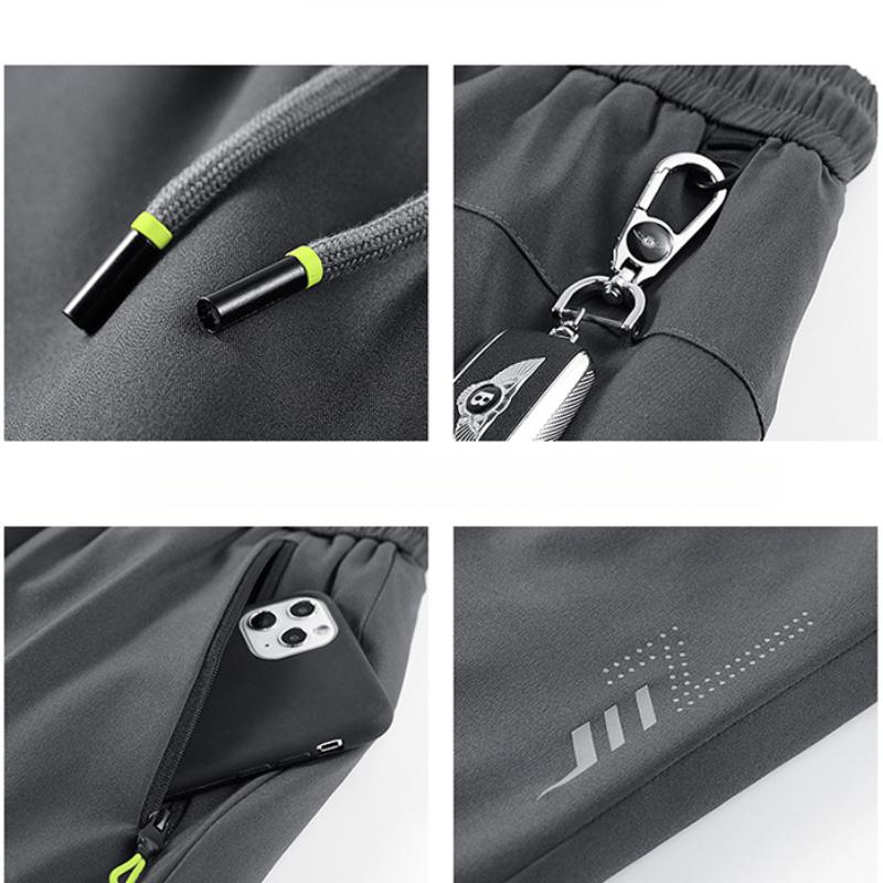 Winter Fleece-Lined Thickened Men's Casual Pants Windproof Warm Jogger Pants Loose Lamb Wool Cold-Proof Cotton Pants