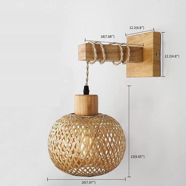 Bamboo Weaving Wall Lamp: Retro Wabi-Sabi Style for Tea Rooms and Bedrooms
