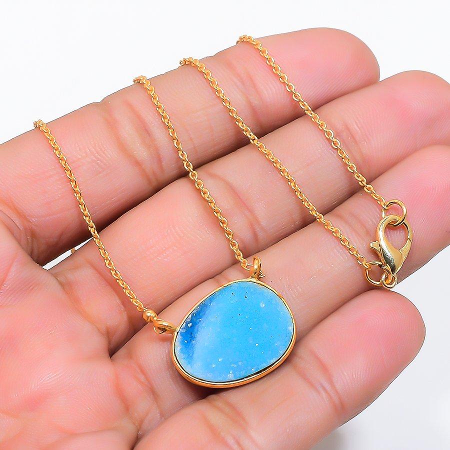 Owhyee Opal Gemstone Handmade 925 Sterling Silver Jewelry Necklace 20" GK-7597