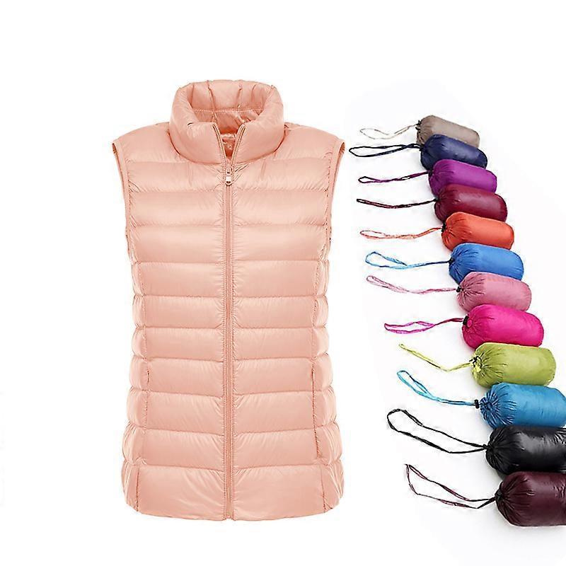 Winter Warm Vest Jacket Black Stand Collar Winter Sleeveless Vests Short Vest White Duck Down Jacket Female Waistcoat Gilet Vest