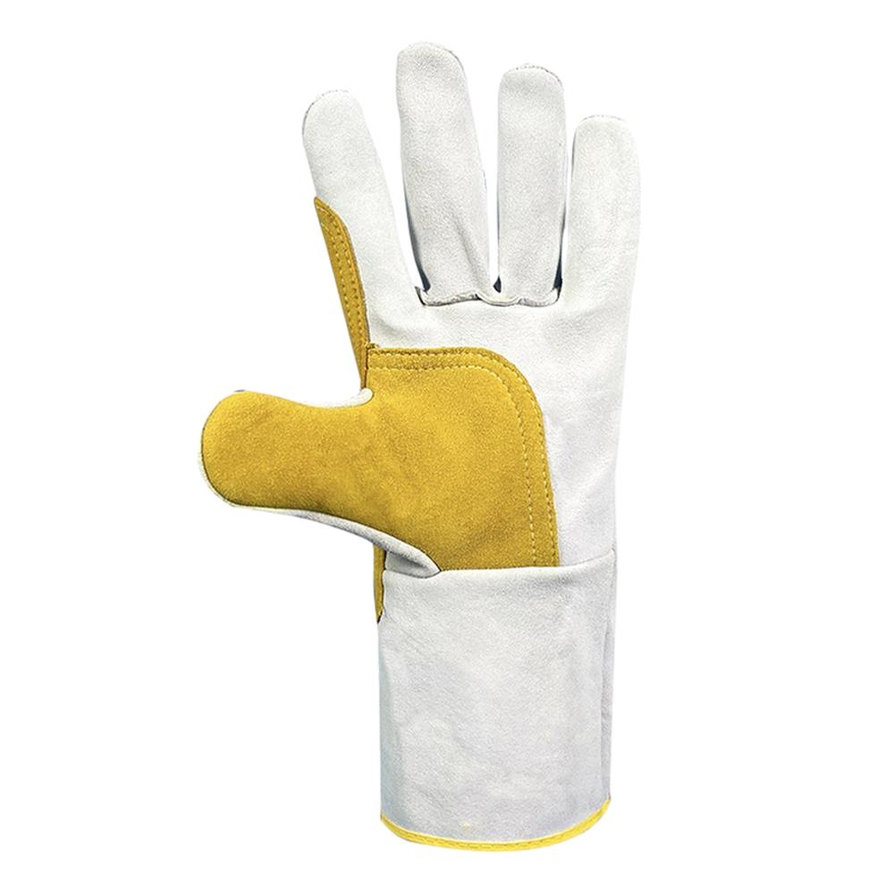 1 Pair Long Welding Gloves Soft Leather Electric Welder Labor Protection Site Durable Thick Industrial Protective Equipment
