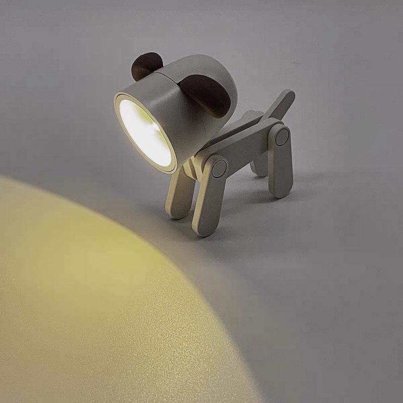 Adorable Mini Desk Lamp Puppy Night Light for Bedroom & Dorm